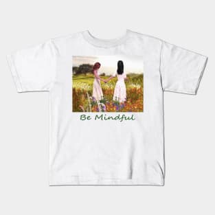 Two women girls walking on hill peace relax, zen, yoga, buddhism Kids T-Shirt